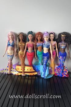 Mattel - The Little Mermaid - Ultimate Ariel Sisters 7-Pack: Caspia, Indira, Perla, Ariel, Karina, Mala, Tamika - Poupée